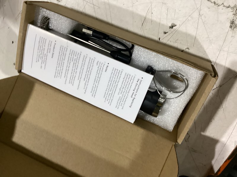 Condition photo showing As Is for rechargeable milk frother, coffee frother handheld wand, ip67 waterproof electric foam maker, high power high-speed drink mixer foamer for matcha, lattes, cappuccino black