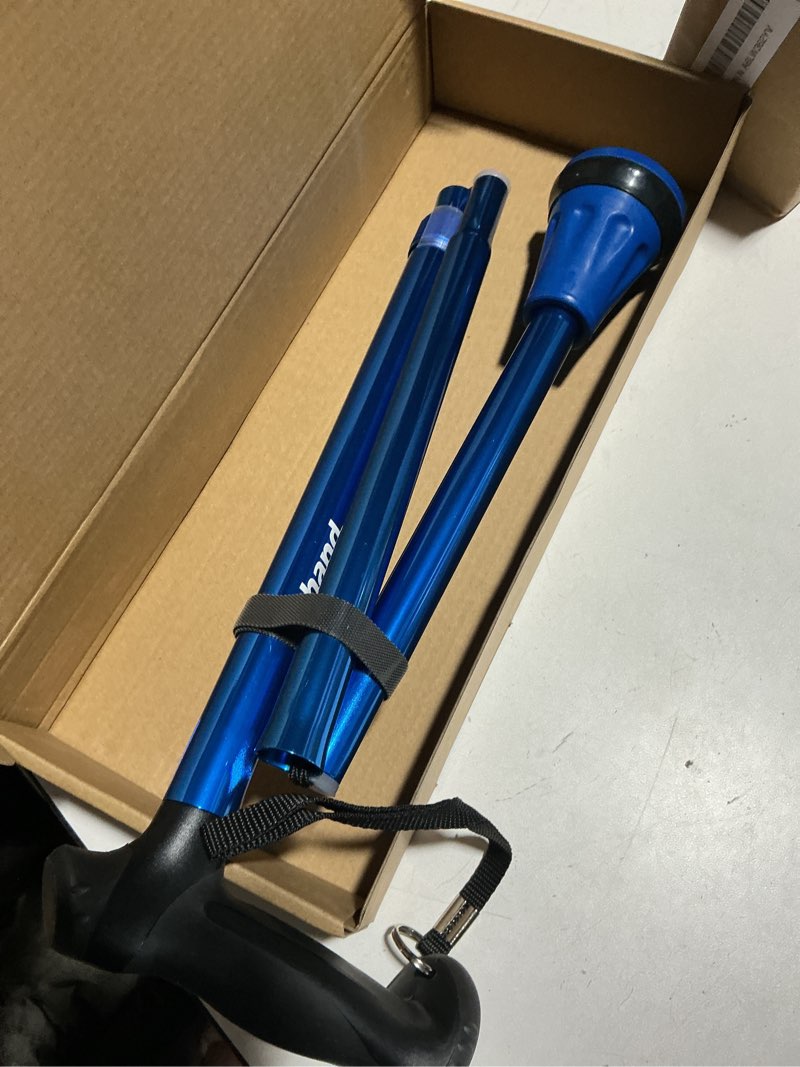 Condition photo showing Good Condition for rehand walking cane - foldable, adjustable, collapsible walking canes for men & women, heavy duty all terrain tip, with travel bag | walking sticks for seniors & adults