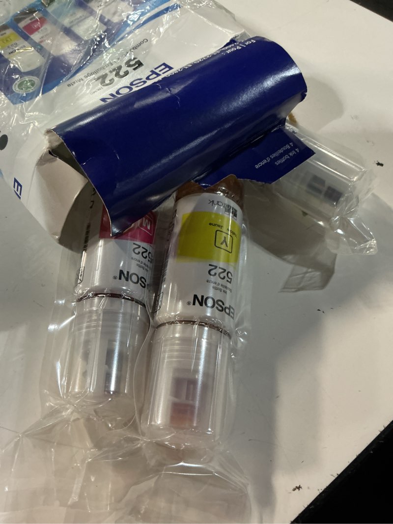Condition photo showing Good Condition for epson 522 combo-pack ink bottles - black cyan magenta yellow (t522120-bcs)