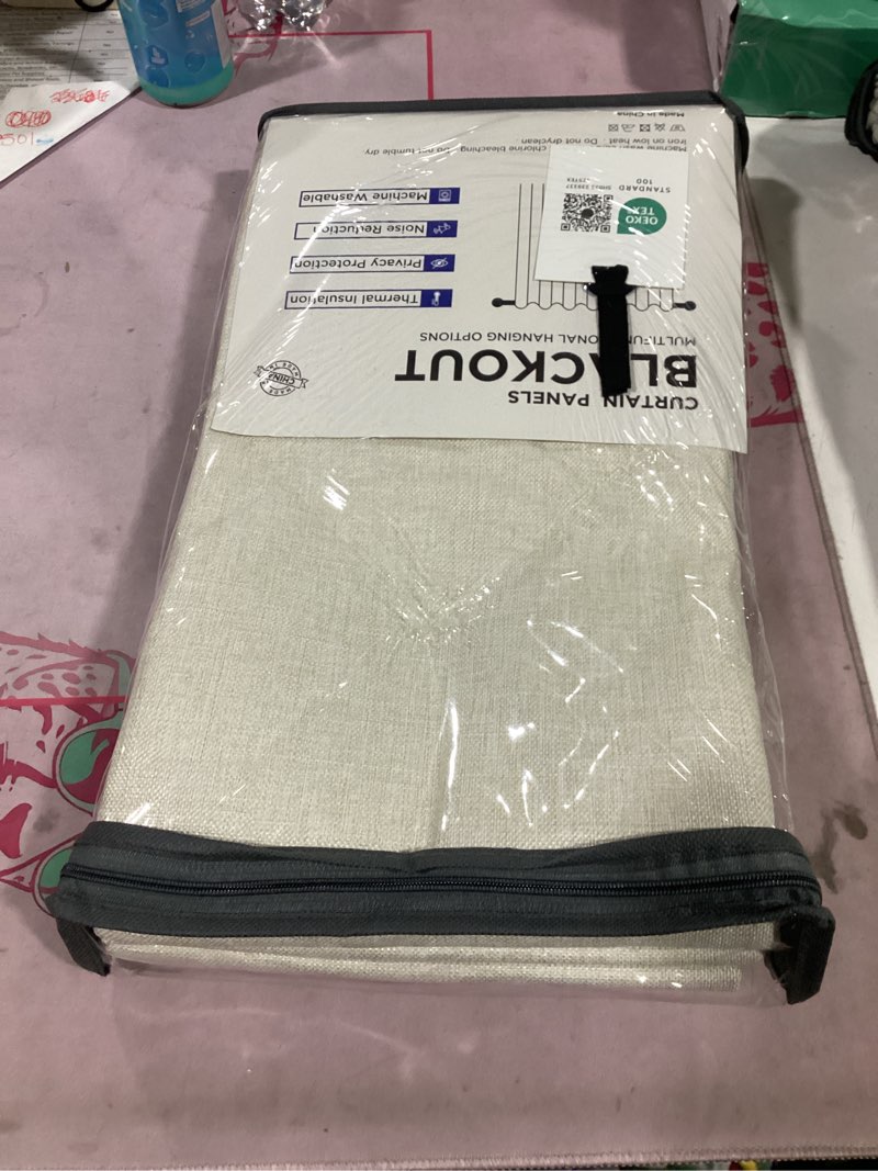 Condition photo showing New/Like New for 100% blackout shield linen blackout curtains for bedroom 63 inches long, back tab/rod pocket living room drapes, thermal insulated blackout curtains 2 panels set, 50" w x 63" l,cream alba | cream 50"w x 63"l (pack of 2)