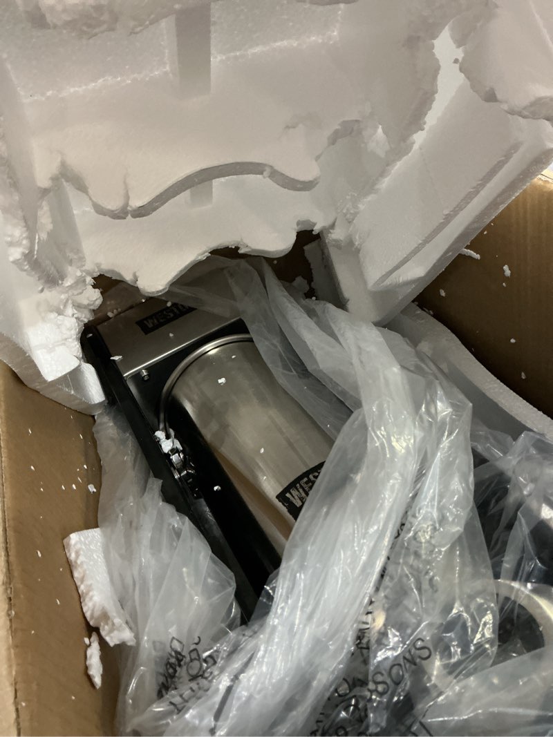 Condition photo showing Good Condition for Weston Stainless Steel Vertical Sausage Stuffer, Includes Funnels, 11 lbs Capacity, Silver (86-1101-W) 11 lbs Capacity Silver