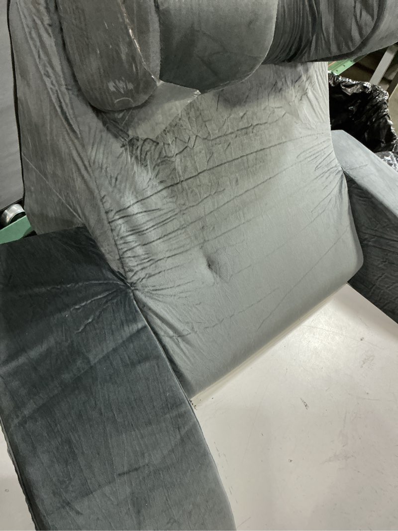 Condition photo showing Good Condition for reading pillow for sitting in bed adult, back pillow for bed sitting up, backrest pillow with arms, back support pillows for gaming lounging watching tv, medium 19" grey medium (5'3"-5'10") grey
