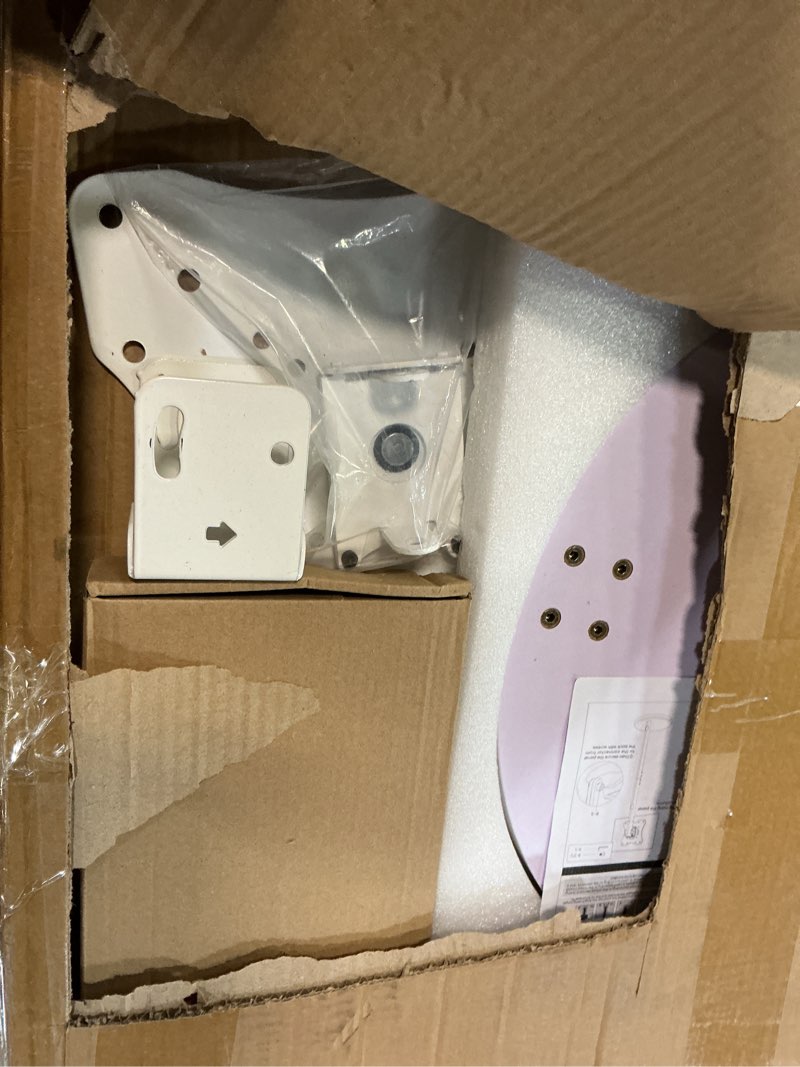 Condition photo showing As Is for Small Mobile TV Stand for Most 10-48 Inches TV,Rolling TV Cart with Height Adjustable,±10° Tilt, 360°Swivel, ±30°Leveling,Max VESA 200X200mm,for Live Streaming,Home,Office (Style 2) White,without tray