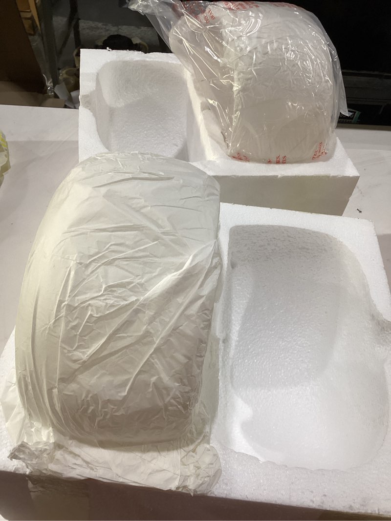 Condition photo showing Good Condition for Leading Lighting 2 Pack 10" Clear Seeded Replacement Glass Shade, 1-5/8" Fitter Opening for Threaded Medium Base Socket for Pendant Light,Ceiling Light,Chandelier Light,Wall Sconce Shade 2 Pack 10" Glass