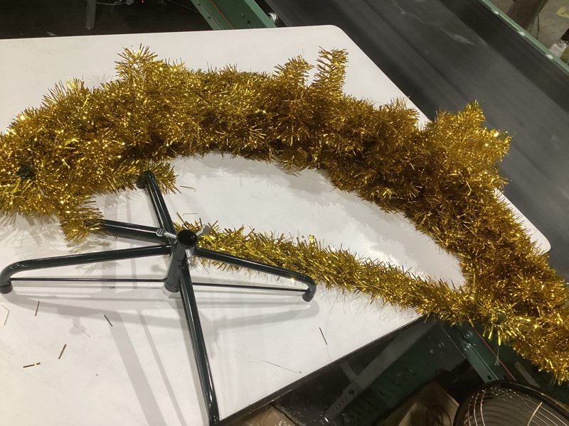 Condition photo showing Good Condition for (missing lights)tuanse 4.5 ft lighted eid ramadan moon crescent artificial tree with star string led outdoor decoration muslim islamic crescent artificial for eid ramadan party decoration garden home decor 4.5ft
