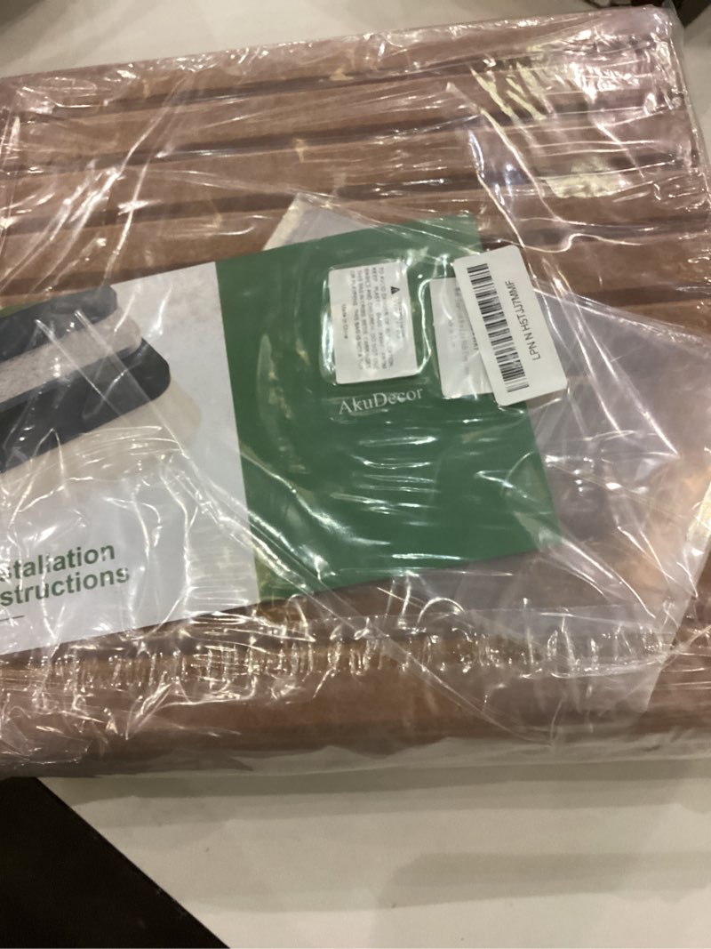 Condition photo showing Good Condition for Large Cork Board for Office, 8 Pack Felt Wall Tiles with Slat Wall Paneling and Safe Removable Adhesive Tabs, Felt Bulletin Board Pin Board Cork Boards for Walls - Burnt Orange Fine-Stripe 8-Pack Burnt Orange