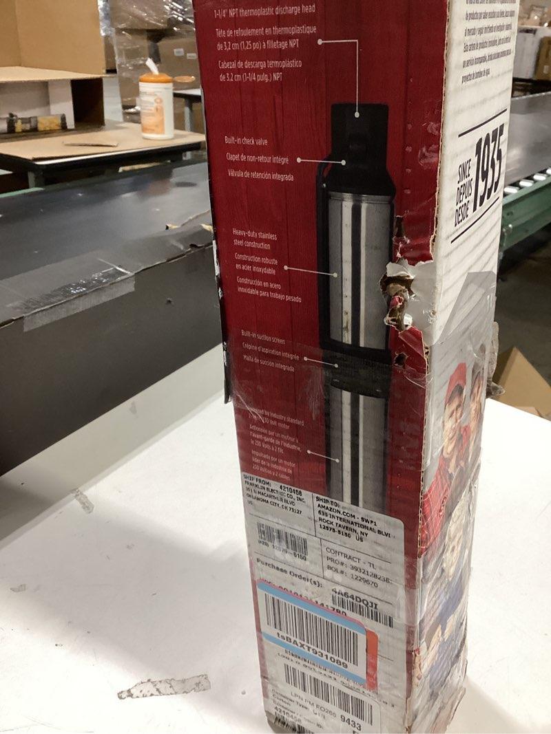 Condition photo showing Good Condition for Red Lion RL12G05-2W2V 4-inch Submersible Deep Well Pump, 1/2 HP, 12 GPM, 2-Wire, 230 Volt, Steel, 14942402