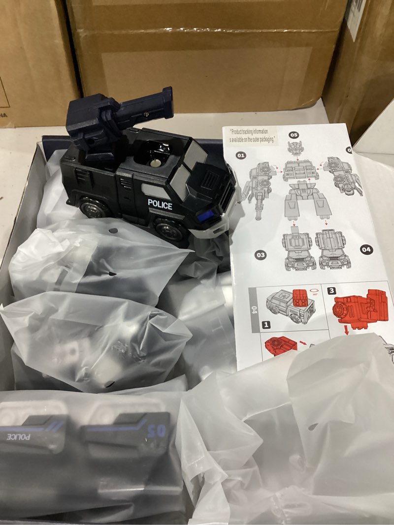 Condition photo showing New/Like New for 5-in-1 transform toys for boys 4-6, ideals gifts for 3 4 5 year old boys, easy diy assembly, toys for boy, 3 4 5 6 year old boy birthday gifts, 3 4 5 year old boy toys, magnetic robot toys for kids black