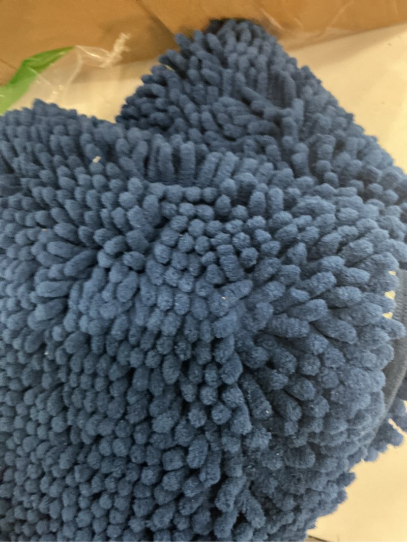 Condition photo showing Good Condition for bysure navy blue bathroom rugs sets 3 piece non slip extra absorbent plush chenille soft washable bath mats