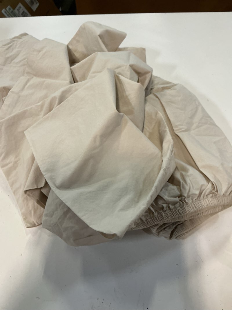Condition photo showing Good Condition for european linen sheet set solid: sand(size queen)