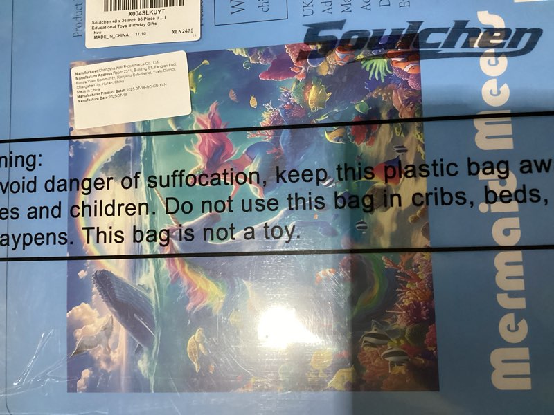 Jigsaw puzle mermaid meets unicorn 96 pieces 48x36