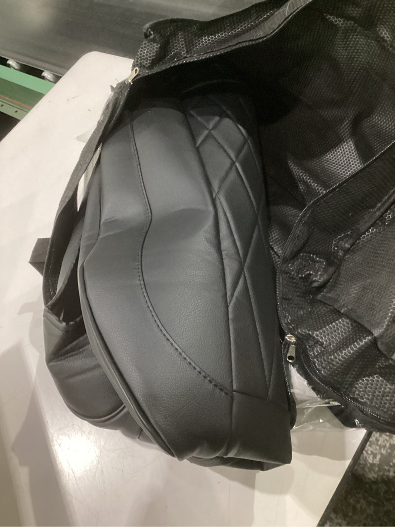Condition photo showing Good Condition for black car seat cover 2 pack, universal leather front seat covers bottom protector, anti-slip and full wrapping edge compatible with most of vehicles - suvs/sedans/pickup trucks