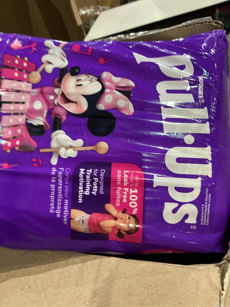 Condition photo showing New/Like New for pull-ups girls' potty training pants, size 2t-3t training underwear (16-34 lbs), 124 count (4 packs of 31) 2t-3t 124