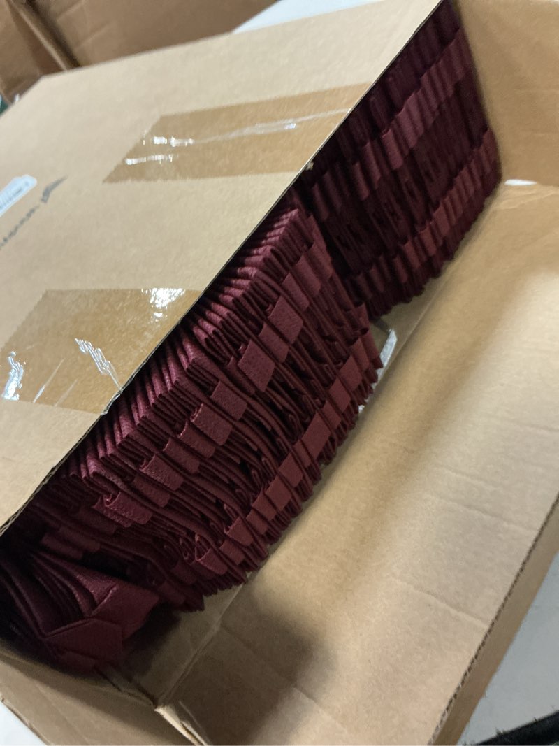 Condition photo showing New/Like New for windyun 100 pcs wine gift bags with handle reusable small 13.8x3.5x3.9 inches liquor bottle totes bulk for birthday wedding christmas holiday party (wine red) 100 wine red