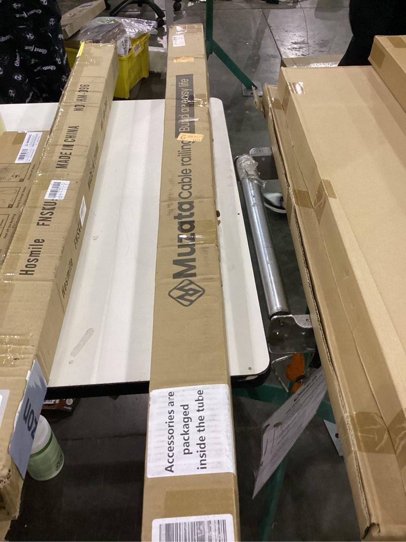 Condition photo showing As Is for Muzata HT10 HL10 HT14 HL11 HL12 Flat Handrail Accessories - 2Pack End Brackets Universal Black Stainless Steel Handrail Support Wall Mount Base, HA34 BP4