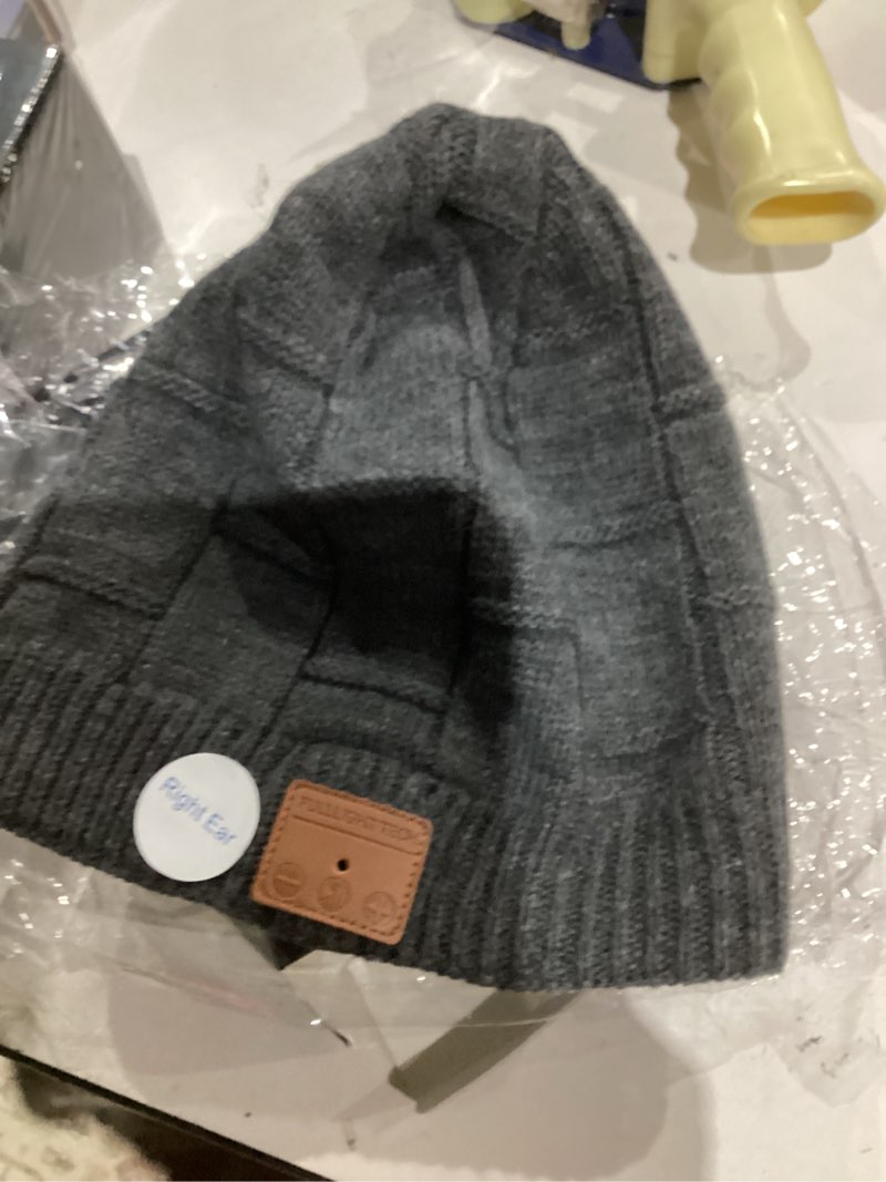 Condition photo showing Good Condition for Bluetooth Beanie Hat Headphones Unique Tech Gifts Stocking Stuffer Medium Dark Gray