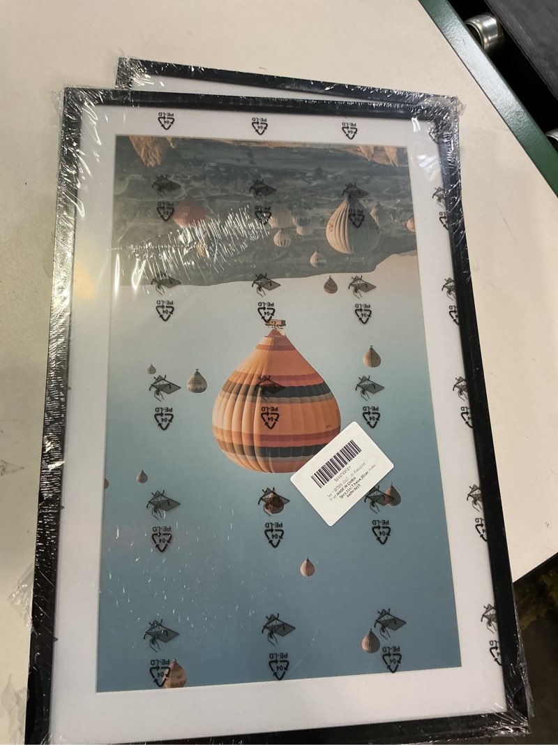 Condition photo showing New/Like New for 11x17 Picture Frames Set of 5, Black Photo Frames with 9x15 Mat for Photos, Posters, Prints, Wall Mounting Display, Shatter-Resistant Plexiglass Front