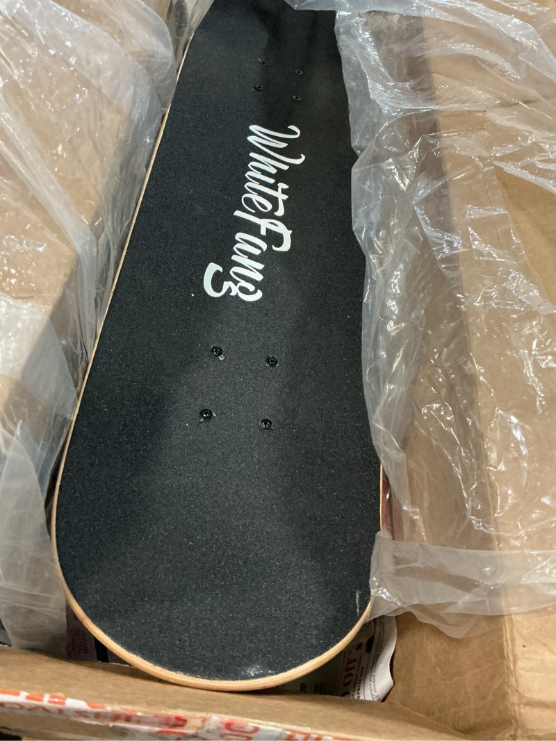 Condition photo showing Good Condition for whitefang skateboards for beginners, complete skateboard 31 x 7.88, 7 layer canadian maple double kick concave standard and tricks skateboards for kids and beginners check