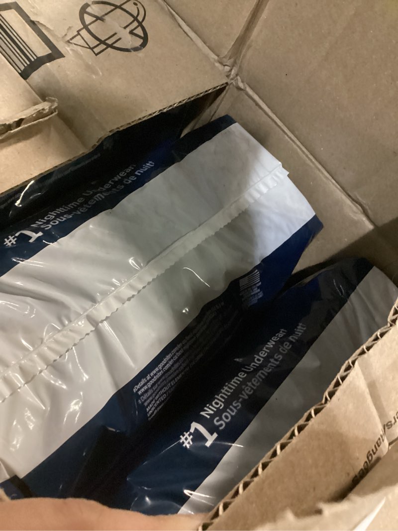 Condition photo showing Good Condition for Goodnites Boys' Nighttime Bedwetting Underwear, Size Extra Large (95-120 lbs), 63 Ct (3 Packs of 21), Packaging May Vary X-Large 63