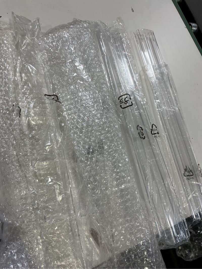 Condition photo showing Good Condition for femeli 21 * 21 inch nail polish wall rack, easy to install, clear acrylic nail polish display holder organizer 6 tier hold up to 90-120 bottles organizer 6 rows-w21.5in