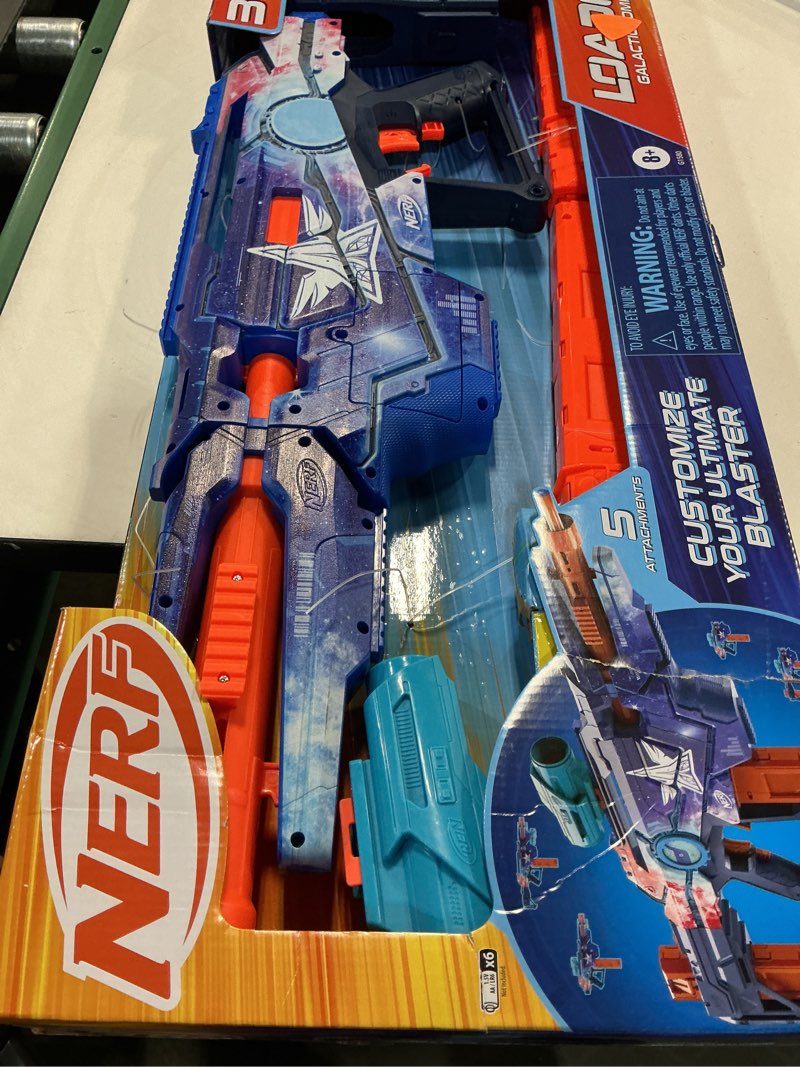 Condition photo showing Good Condition for Nerf Loadout Galactic Commander Motorized Blaster, 3 Firing Modes, 3 Attachment Accessories, 48 Nerf N1 Darts, Kids Toys & Gifts, Ages 8+
