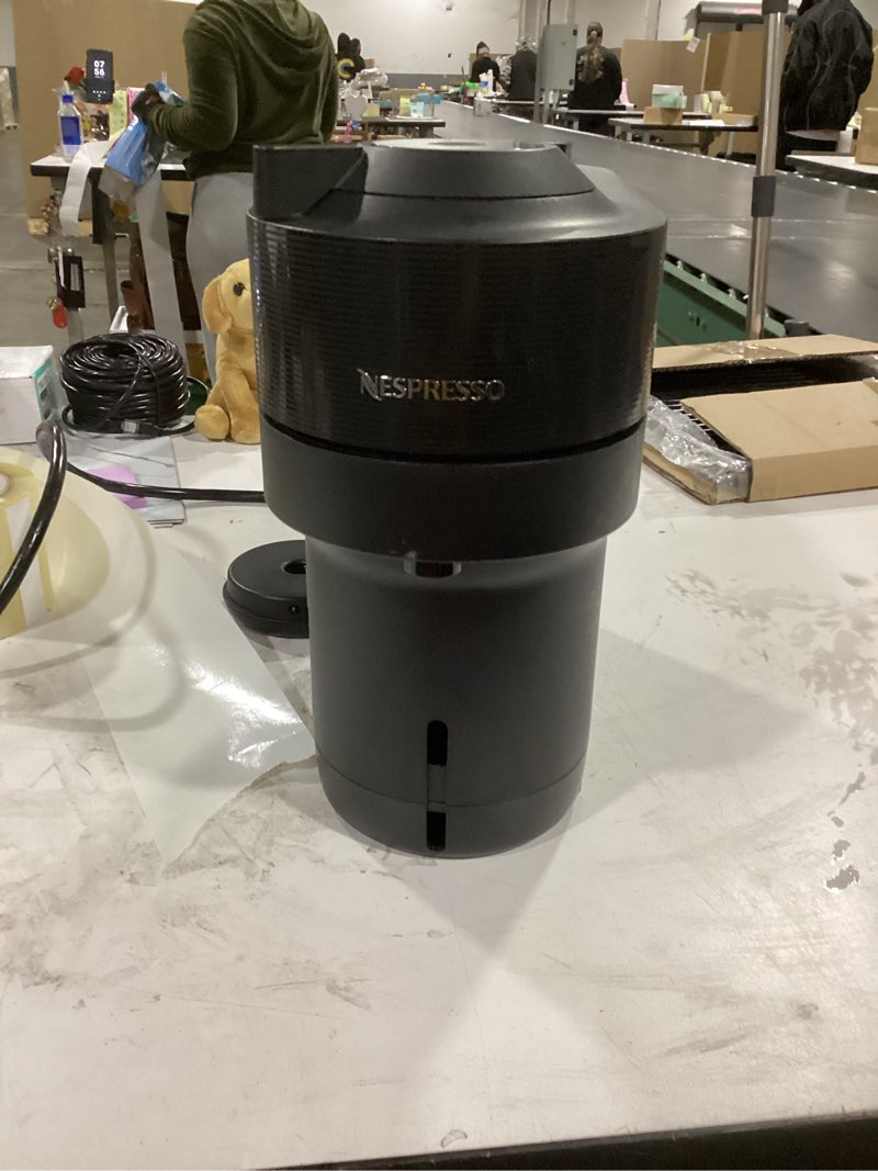 Condition photo showing As Is for Nespresso Vertuo Pop+ Coffee and Espresso Machine by De'Longhi with Aeroccino Milk Frother, Liquorice Black Machine + Frother Liquorice Black