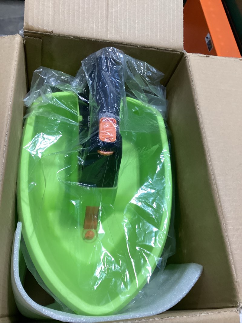 Condition photo showing Good Condition for SAKERNEO Handheld Lawn Spreader - 7.2V Battery Powered Seed & 135° Fertilizer Spreader, 3L Large Capacity for 6400 Sq.Ft, 7 Settings & 5 Angles, Rechargeable Grass Seeder for Even Lawn Care