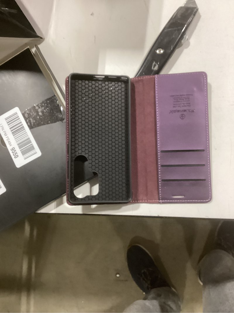 Condition photo showing Good Condition for Wallet Case for Samsung Galaxy S25 Ultra Compatible with Magsafe, 2-in-1 PU Leather Flip RFID Blocking Card Holder Stand Shockproof Magnetic Detachable Cover for Galaxy S25 Ultra, Purple Galaxy S25 Ultra - 6.9" Fashion Purple