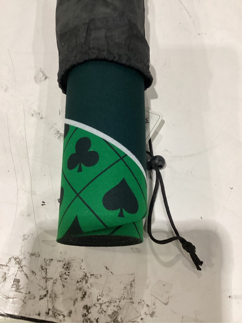 Condition photo showing Good Condition for 71 x 36Inch Texas Hold'Em Poker Mat Portable Rubber Poker Table Top Water Waterproof, Noise Reduction Suitable For Any Tabletop Game Premium Carry Bag Is Provided For Playing Everywhere(Green) 71 X 36 Inch Dark Green