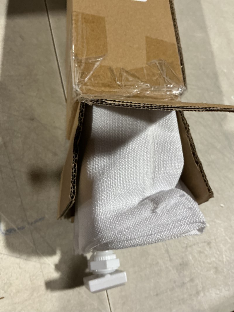 Condition photo showing As Is for no Drill Cordless Roman Shades for Windows, 25" W × 64" H - Light Filtering - Linen - White Light Filtering - Linen - White 25" W × 64" H