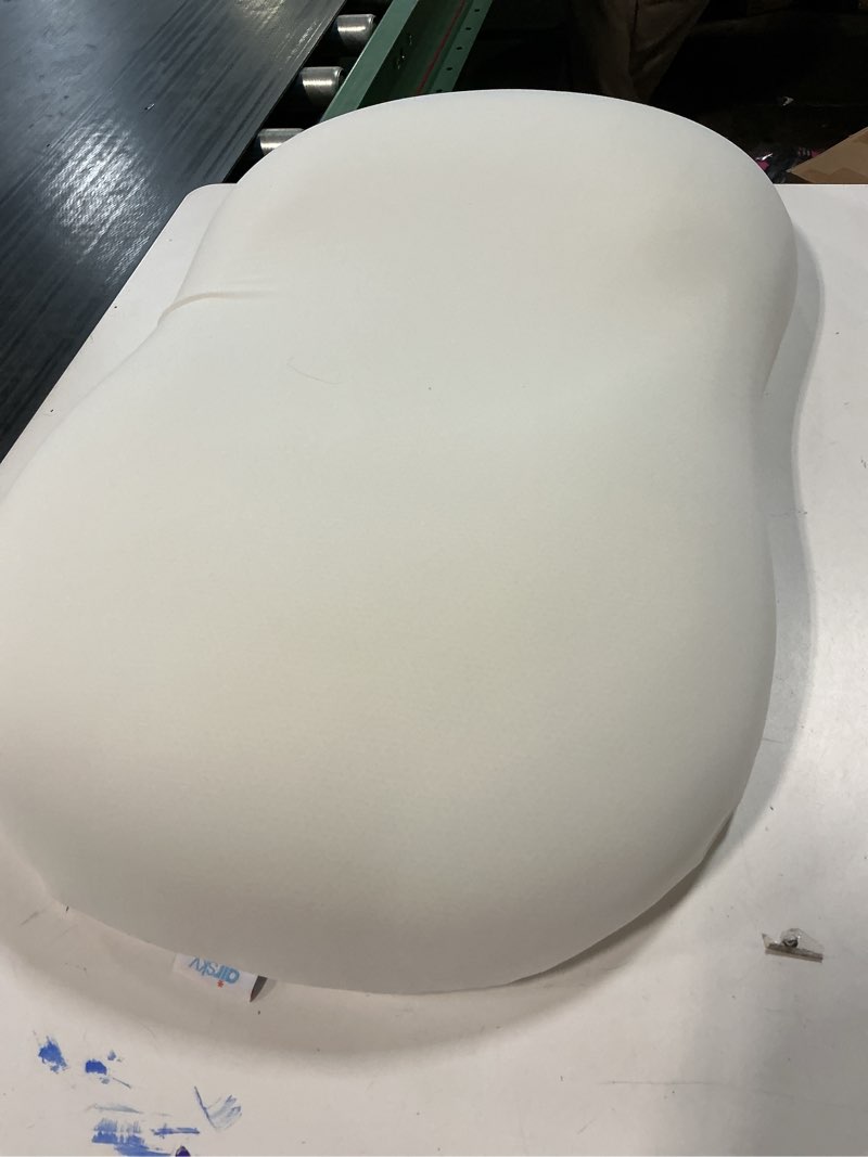 Condition photo showing Good Condition for thera sleep orthopedic pillow, ergonomic contour design for back & side sleepers, comfortable & supportive memory foam for deep sleep, relieves neck, shoulder, back pain