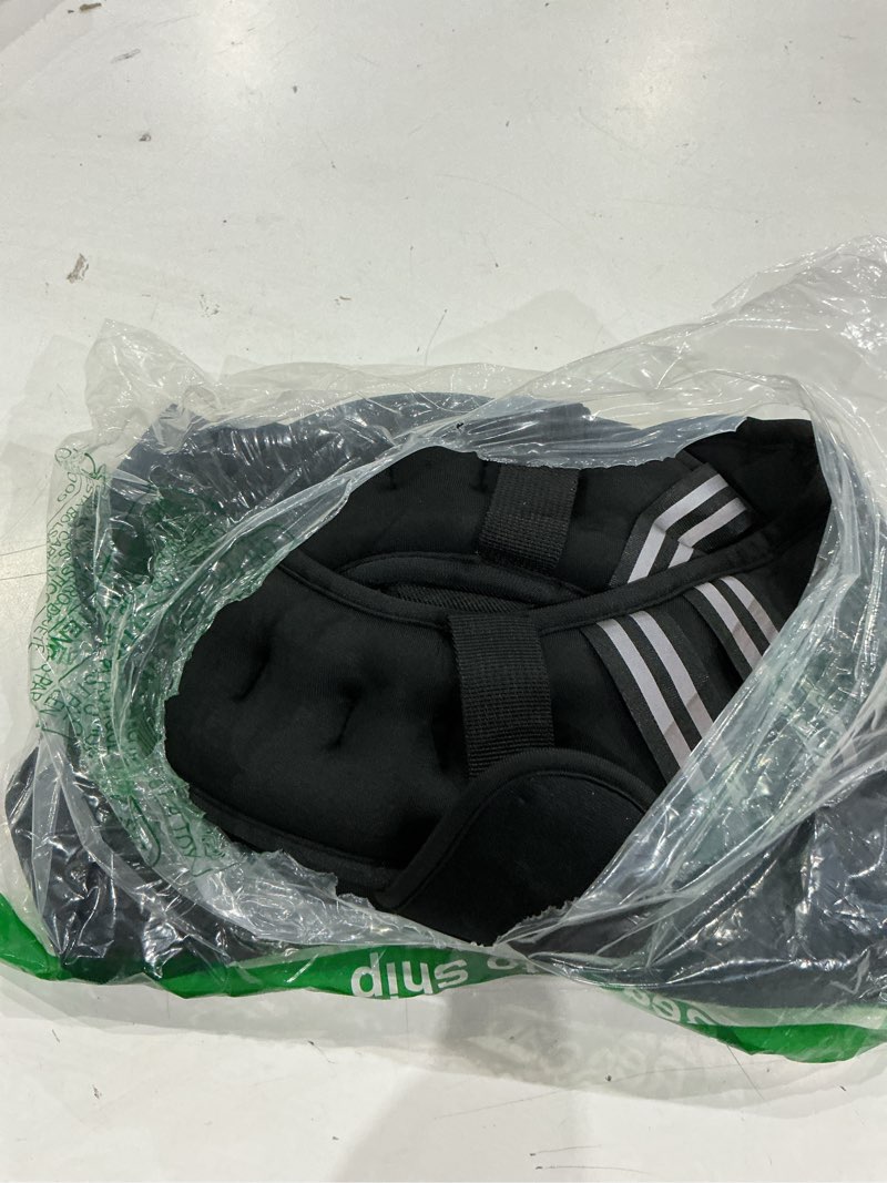 Condition photo showing Good Condition for zelus weighted vest, 6lb/8lb/12lb/16lb/20lb/25lb/30lb weight vest with reflective stripe for workout, strength training, running, fitness, muscle building, weight loss, weightlifting 6lb black