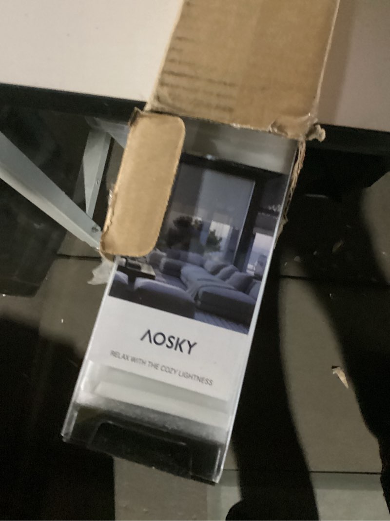 Condition photo showing Good Condition for AOSKY Blackout Roller Shades Cordless Blinds for Windows, Free-Stop Shades with Valance, Thermal Insulated Fabric, UV Protection, Natural Woven Blinds for Home and Office (31" W x 72" H, White) White 31"W x 72"H