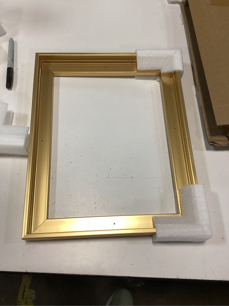 Condition photo showing As Is for 12x15in gold pixy canvas floater frame
