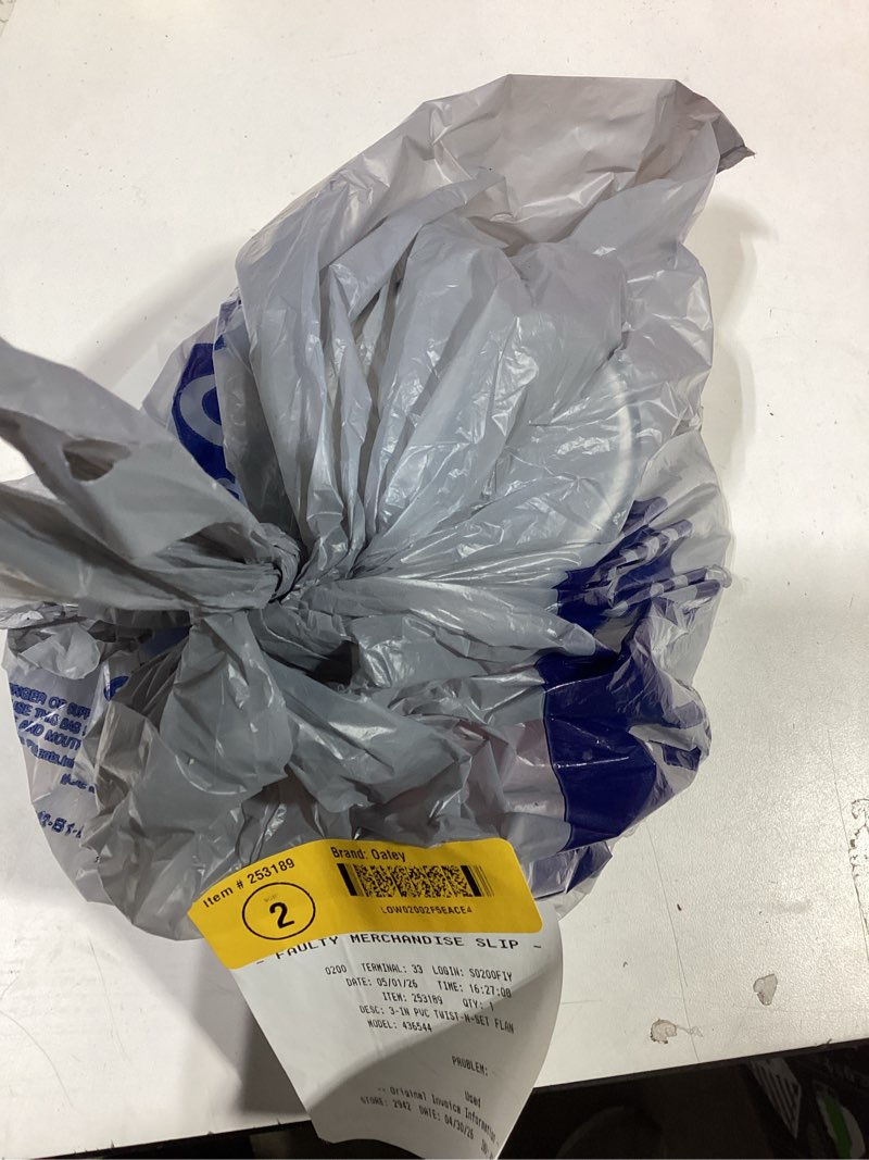 Condition photo showing Good Condition for oatey twist-n-set 2.89-in white pvc toilet flange