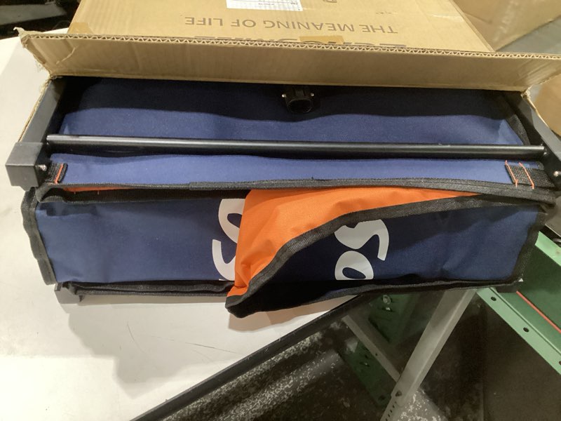 Condition photo showing As Is for EchoSmile Collapsible Folding Wagon Cart with All-Terrain Wide Wheels, Heavy Duty Garden Cart with 350lbs Capacity,Portable Lightweight Rolling Wagon Cart for Camping Beach Sports Shopping,Black