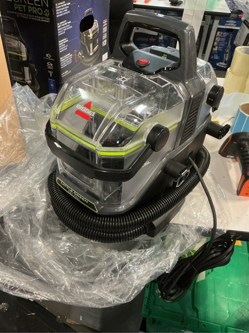 Condition photo showing Good Condition for BISSELL Little Green Pet Pro Portable Carpet and Upholstery Deep Cleaner, Car/Auto Detailer with Self-Cleaning Tough Stain, Pet Hair Removal, Crevice Tool (3909) Little Green Pro