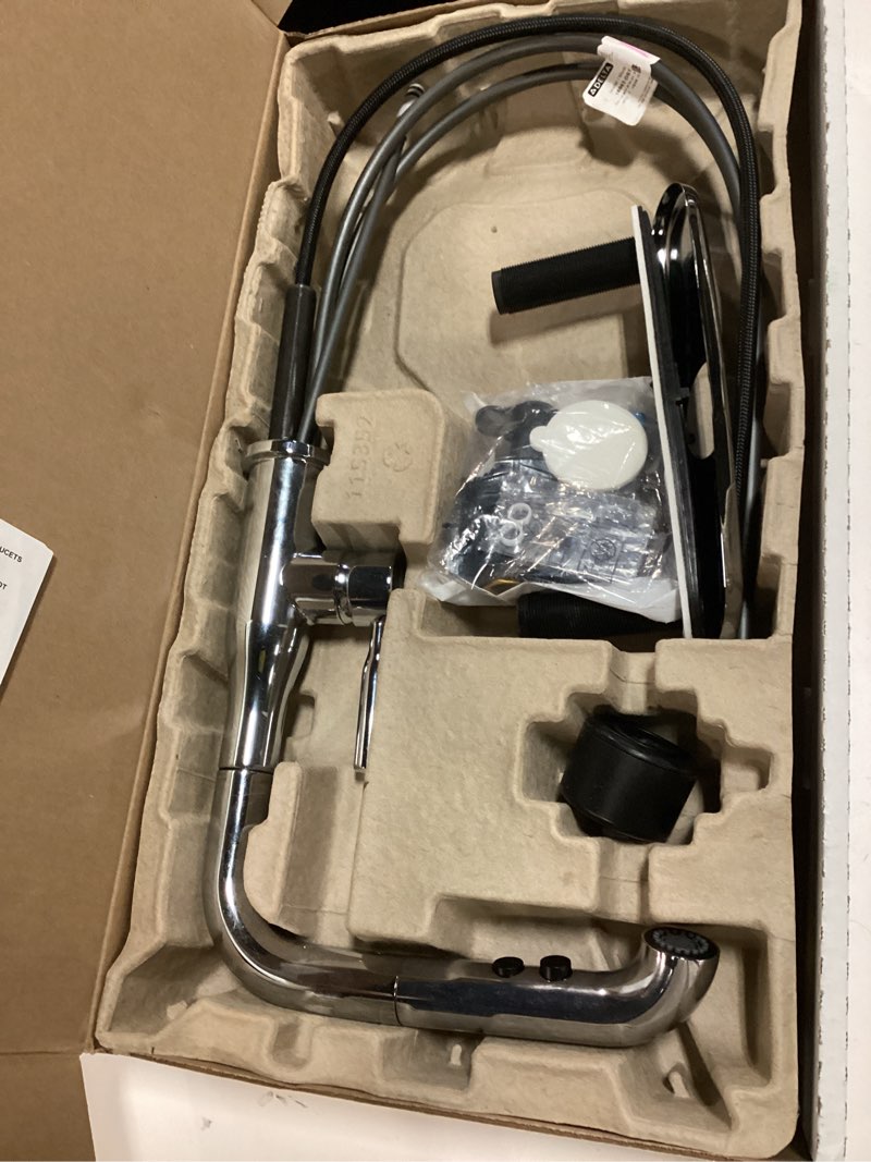 Condition photo showing As Is for grohe 32665003 concetto pull-down kitchen faucet with sprayer, 1.75 gpm, chrome faucet starlight chrome