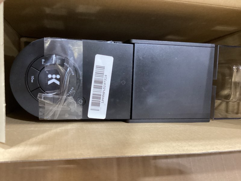 Condition photo showing As Is for keurig k-slim single serve k-cup pod coffee maker, multistream technology, 3 brew sizes, slim and sleek design, 46oz removable reservoir, black