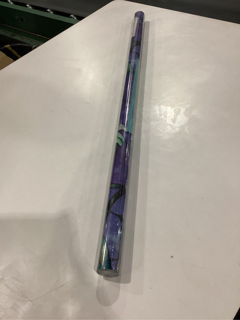 Condition photo showing New/Like New for Coavas Decorative Window Privacy Film, Heat Control Sun Blocking Stained Glass Window Film, Floral Design Static Cling, Non Adhesive Windows Tint for Bathroom Front Door(Vinyl, 29.5" x 78.7 ") 29.5 x 78.7 inch Purple