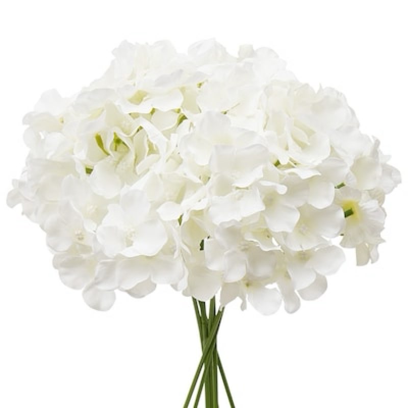  vevor artificial flowers 105 pcs real looking white silk fake hydrangea bulk