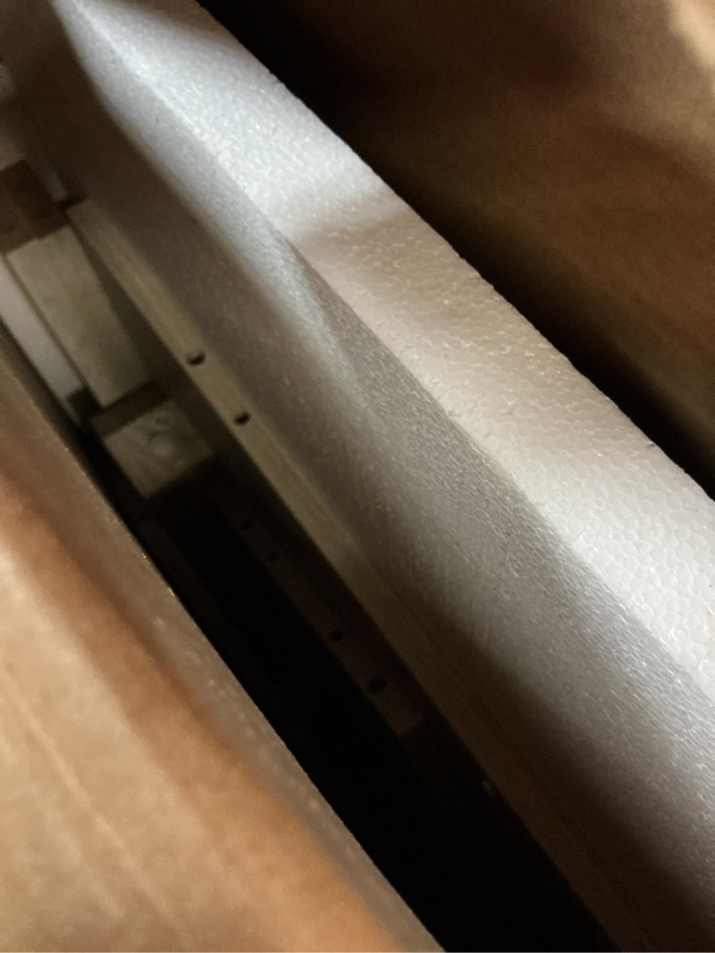 Condition photo showing As Is for linsy home farmhouse coffee table