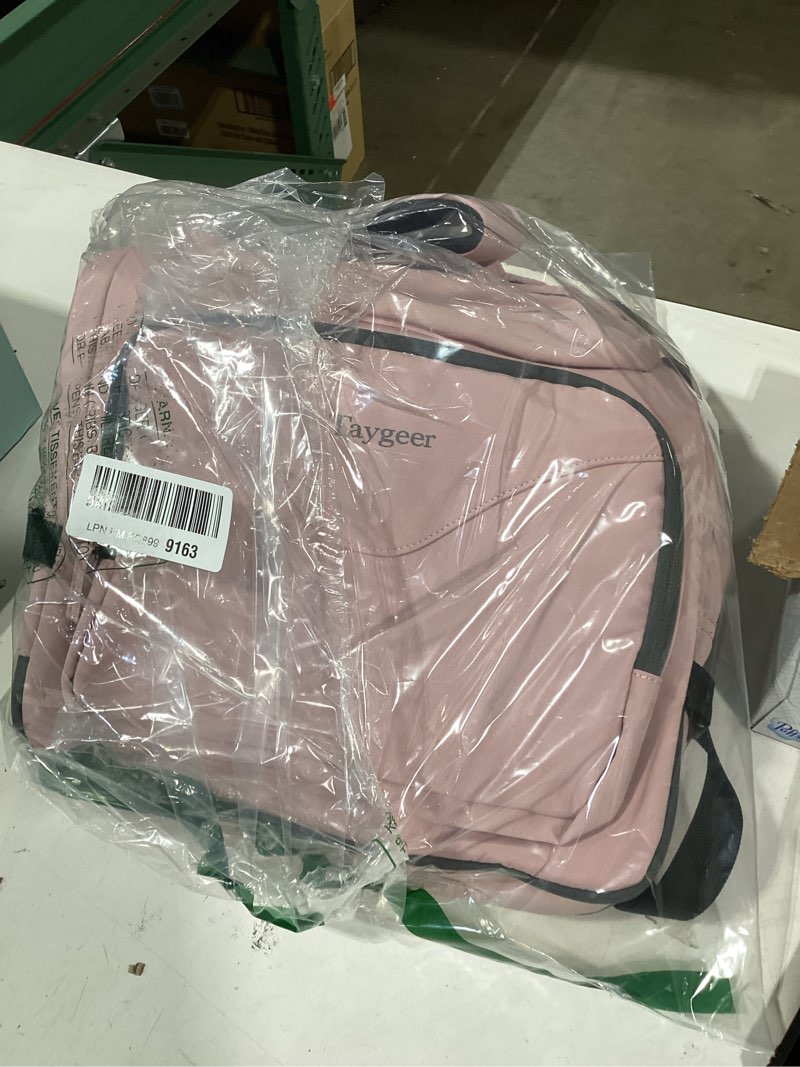 Condition photo showing New/Like New for taygeer 18 x 14 x 8 inches personal item bag, travel personal item bag with water bottle pocket & shoe pouch, tsa approved under seat carry on backpack fits 15.6 inch laptop for women airplanes, pink