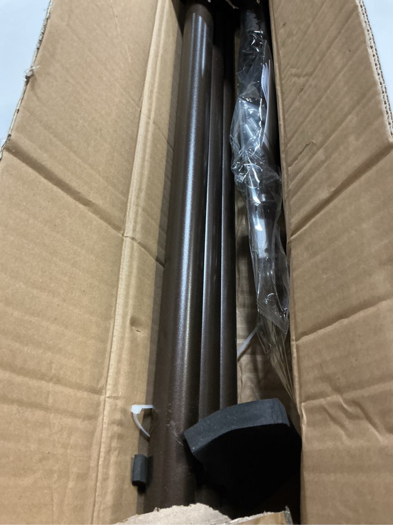 Condition photo showing Good Condition for heavy duty curtain rods,1 1/4" large diameter premium nonadjustable curtain rod,144in/12ft custom window treatment rods with durable aluminum brackets and end caps,dark bronze finish dark bronze 144in/12ft