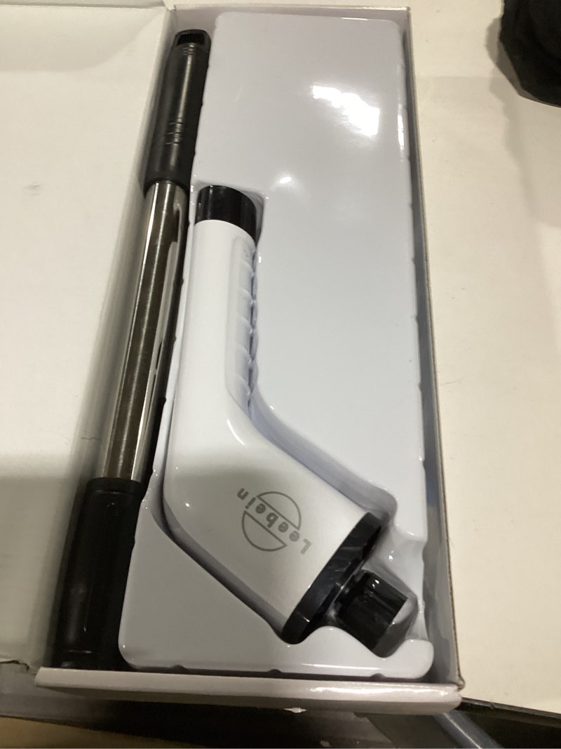 Condition photo showing New/Like New for leebein electric spin scrubber, cordless cleaning brush with 8 replaceable brush heads, tub and floor tile 360 power scrubber dual speed with adjustable & detachable handle for bathroom kitchen car white