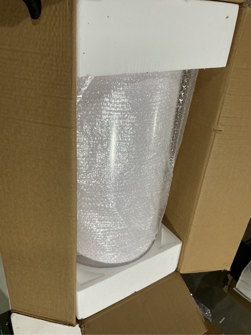 Condition photo showing New/Like New for haisiwlkj 3pcs cylinder pedestal stands for parties, white metal round cylinder plinths dessert table display pillars for birthday wedding bridal baby shower party decorations(large)