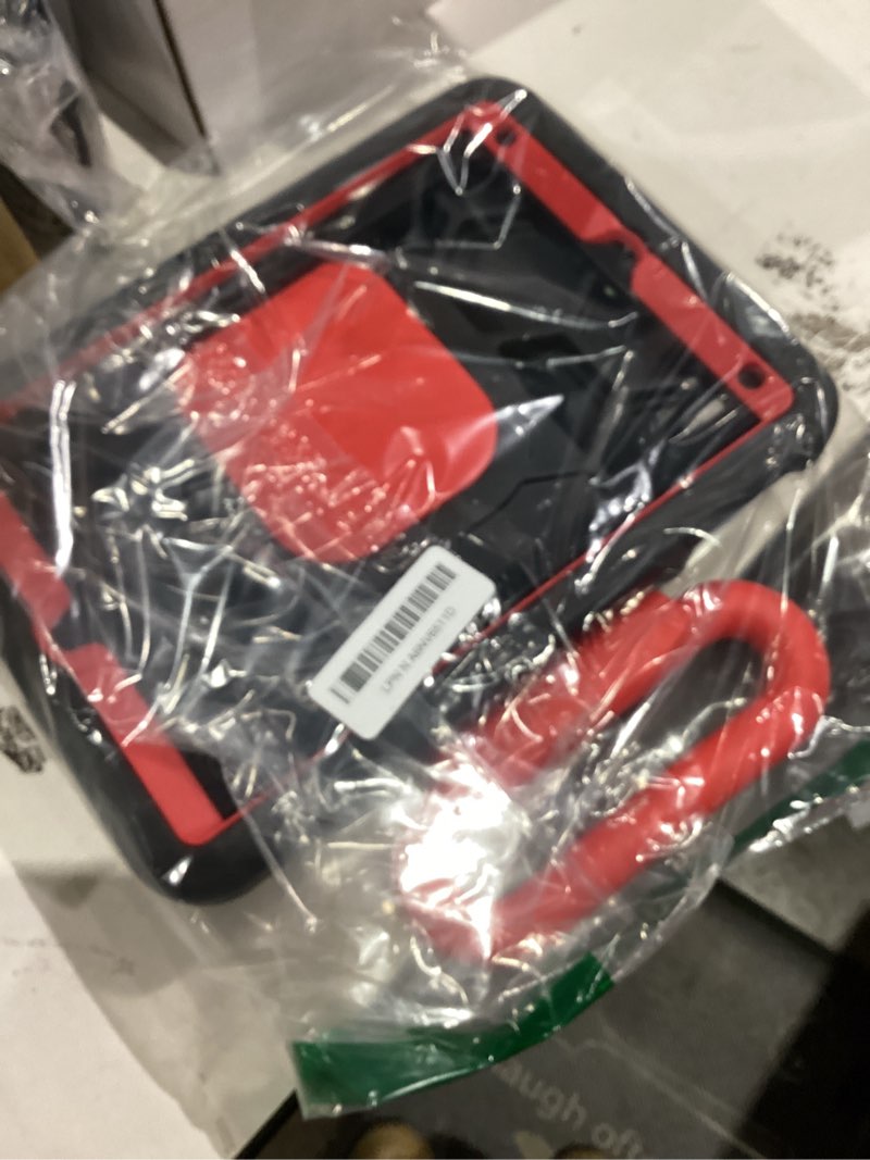 Condition photo showing As Is for Kids Case for iPad 7th/8th/9th Gen,iPad 10.2 inch 2021/2020/2019 Case with Adjustable Portrait Landscape Stand Handle,Heavy Duty Protective Kids Child Friendly Cover for iPad 10.2 inch. (Black-Red)