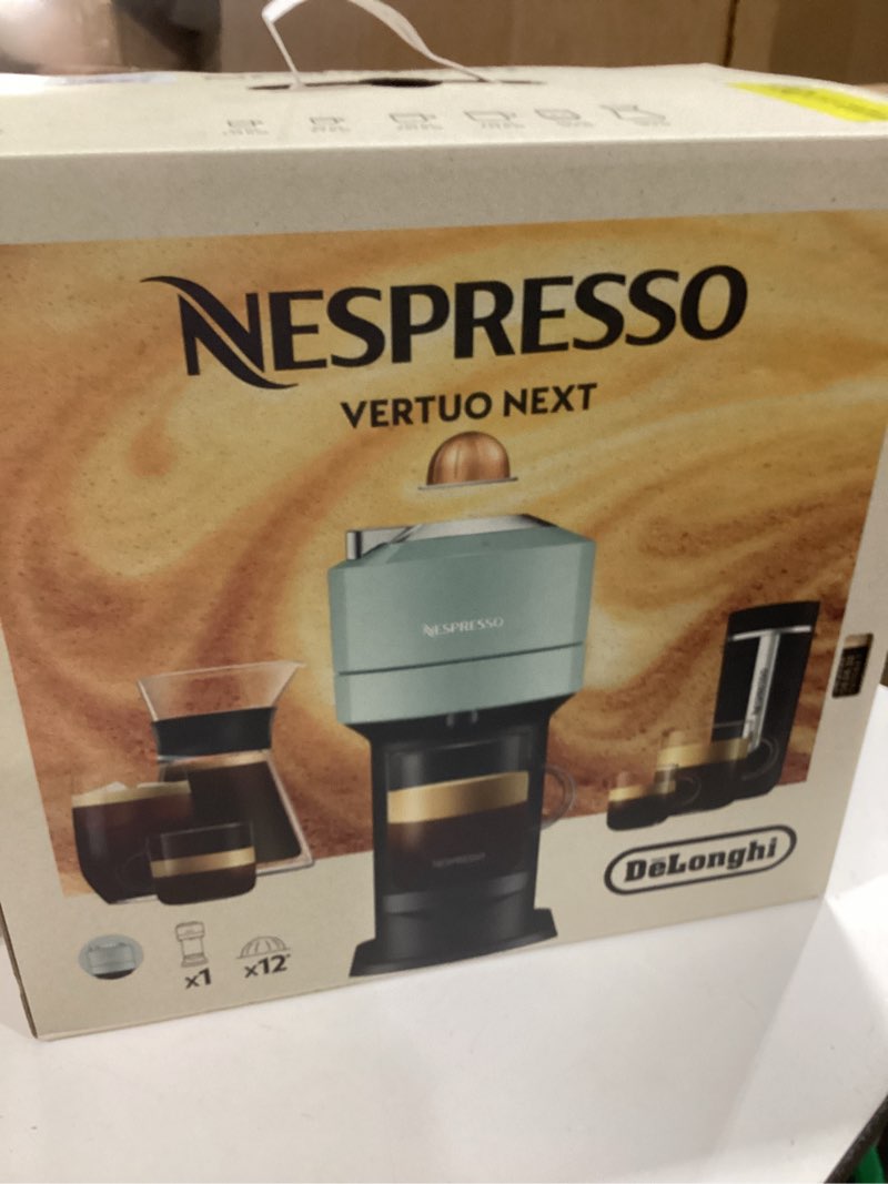 Condition photo showing New/Like New for nespresso vertuo next coffee and espresso maker by de'longhi