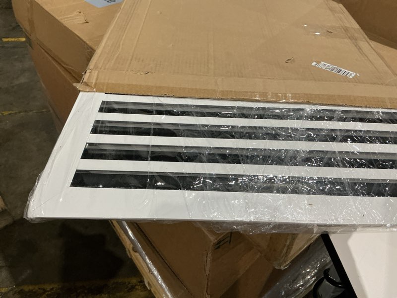 Condition photo showing Good Condition for 20x20 modern ac vent cover – decorative air vent register grille, linear slot diffuser, adjustable airflow, quiet operation, hvac vent cover for ceiling, wall & floor, white aluminum alloy 20x20 white