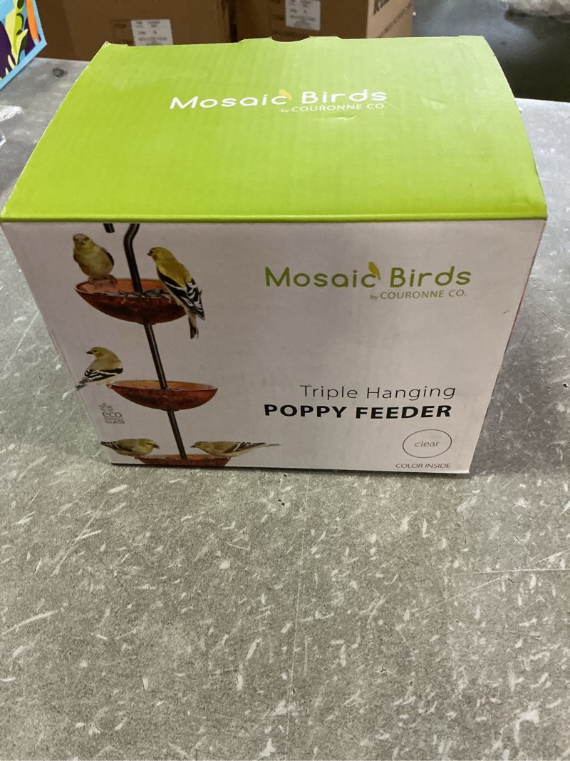 Condition photo showing New/Like New for Mosaic Birds Triple Hanging Poppy Feeder